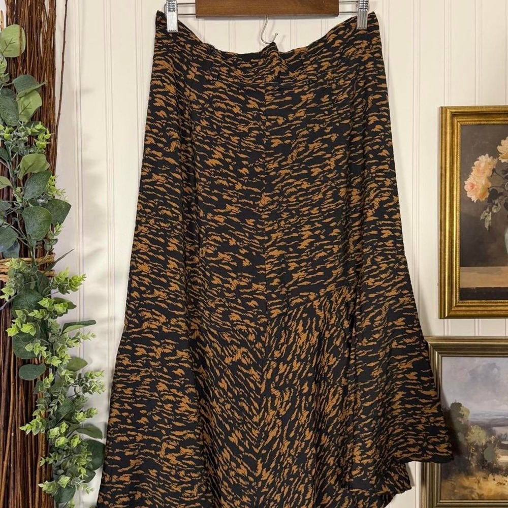 Banana Republic Animal Print Midi Skirt Size 10